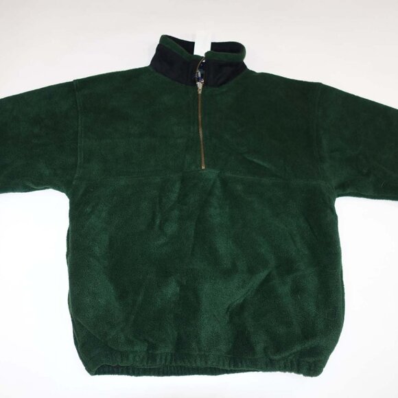 Chereskin Men's 1/4 Zip Fleece Sweatshirt Medium NWT Long Sleeves Green Pullover - Picture 1 of 6